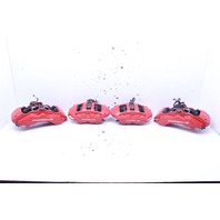 2007-2009 Porsche 911 997 Turbo Front Rear Brake Caliper Set Brembo Red OEM