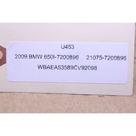 2008 2009 2010 BMW 650i E64 Rear Trunk Lid Emblem Lock Badge Logo OEM