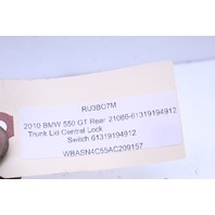 2010 BMW 550i GT Rear Trunk Lid Release Switch 9194912 OEM