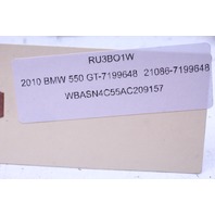 2010 BMW 550i GT Bumper Marker Reflector Right Rear - 63147199648 OEM