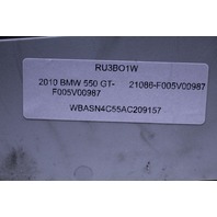 2010 BMW 550i GT Trunk Lid Control Module F005V00987 OEM