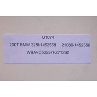 2007 BMW 328i 335i Junction Box For Electronics OEM