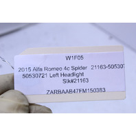 2015 2016 2017 Alfa Romeo 4C Spider Headlight Left - 50530721 OEM