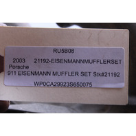 2002 2003 2004 Porsche 911 996 Eisenmann Valved Sport EXhaust Mufflers Pair Set OEM