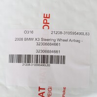 BMW X3 E83 Left Driver Sport Steering Wheel Airbag 32306884664 OEM