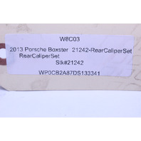 2013-2016 Porsche Boxster Cayman 981 Rear Brake Calipers Brembo Pair Red OEM