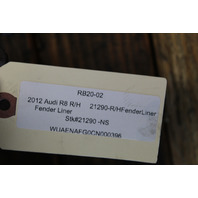 2012 Audi R8 Front Fender Liner Right 420821172E OEM