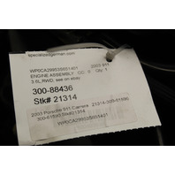 2002 2003 2004 Porsche 911 996 Engine Motor 3.6 Dropout 114k OEM