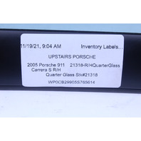 Porsche 911 996 997 Convertible Quarter Window Glass Right - 99654311209 OEM