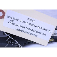 2012-2018 BMW M6 F12 Convertible Carbon Fiber Interior Dash Console Shift Bezel Door Trim Set