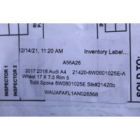 2017 2018 Audi A4 Wheel 17 X 7.5 Rim 5 Split Spoke OEM