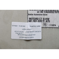 2014 2015 2016 Porsche Cayman Rear Trunk Carpet OEM