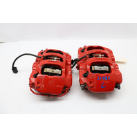 2013-2016 Porsche Boxster Cayman 981 Front Brake Calipers Brembo Pair Red OEM