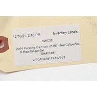 2013-2016 Porsche Boxster Cayman 981 Rear Brake Calipers Brembo Pair Red OEM