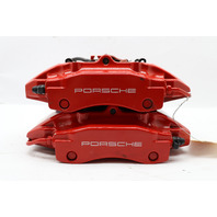 2013-2016 Porsche Boxster Cayman 981 Rear Brake Calipers Brembo Pair Red OEM