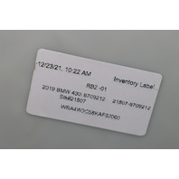 2019 BMW 430i Body Control Module BCM Fuse Relay Box OEM