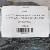 1997-2000 Porsche 911 Boxster 4 Spoke Steering Wheel Airbag Black OEM Used