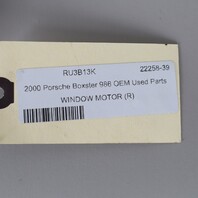 1999-2002 Porsche Boxster 986 Passenger Door Window Motor 98662410202 OEM Used