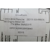 2002 2003 2004 Porsche 911 996 Engine Motor 3.6 77k New IMS OEM