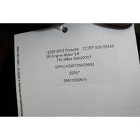 2002 2003 2004 Porsche 911 996 Engine Motor 3.6 75K Miles OEM