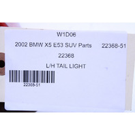 2000-2003 BMW X5 Tail Light Left - 63218409009 OEM