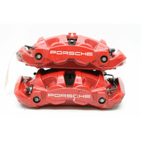 2017-2019 Porsche Boxster Cayman 718 Front Brake Caliper Set Pair Brembo Red OEM
