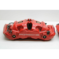 2017-2019 Porsche Boxster Cayman 718 Front Brake Caliper Set Pair Brembo Red OEM