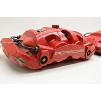 2017-2019 Porsche Boxster Cayman 718 Front Brake Caliper Set Pair Brembo Red OEM
