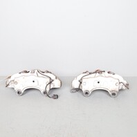 2004-2010 Porsche Cayenne Front Brake Caliper Set Brembo Silver 18ZR 18ZL OEM