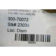 2011-2012 BMW X3 N55 Engine Motor 243K Miles OEM