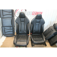 15-18 Audi S3 Front Rear Seat Cushions Leather Stitched Assembly Set OEM