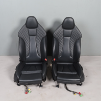 2015-2018 Audi S3 Sport Front Seat Cushion Set Leather Stitched Black OEM Used