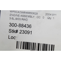 2002 2003 2004 Porsche 911 996 3.6 Engine Motor 76k Miles OEM