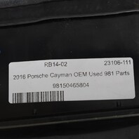 2013-2016 Porsche Boxster Cayman Right Engine Air Grille 98150465804 OEM Used