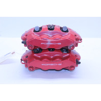 2012-2019 Porsche 911 991 Rear Brake Calipers Brembo Pair Red OEM
