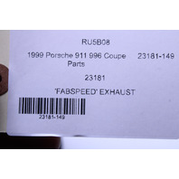 1999-2001 Porsche 911 996 3.4 FABSPEED Muffler EXhaust OEM