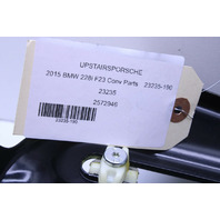 2015 BMW 228i F23 Convertible Quarter Window Regulator Right - 51357435758 OEM