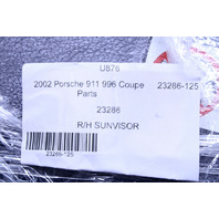 1999-2004 Porsche 911 996 Coupe Sun Visor Right Blue OEM