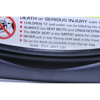 1999-2004 Porsche 911 996 Coupe Sun Visor Right Blue OEM