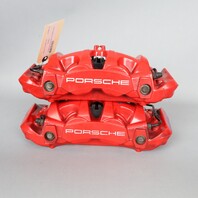 2017-2025 Porsche Boxster Cayman 718 GTS Front Brake Calipers Brembo Red Pair