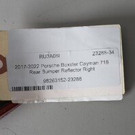 2017-2022 Porsche Boxster Cayman 718 Rear Bumper Reflector Right