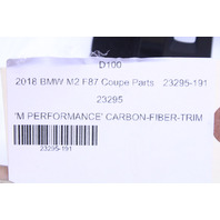 2018-2021 BMW M2 Carbon Fiber Alcantara Dash Console Shifter Trim Package "M PERFORMANCE" OEM