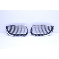 2009 BMW 328xi Hood Grill Left Right Pair Chrome 51137157277 OEM
