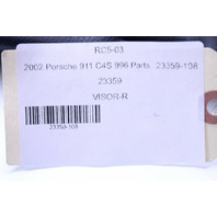 1999-2004 Porsche 911 996 Coupe Sun Visor Right Black OEM