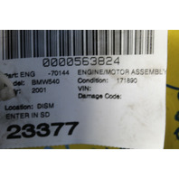 99-01 BMW 540i 740i 4.4 M62 Engine Motor 338K Miles 11001439765 OEM
