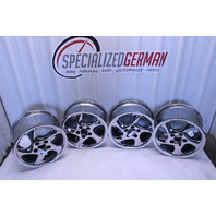 Porsche 911 993 996 Wheel Set Chrome 18 X 10 18 X 8 Techno Twist Rim Hollow OEM