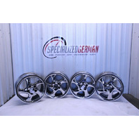 Porsche 911 993 996 Wheel Set Chrome 18 X 10 18 X 8 Techno Twist Rim Hollow OEM