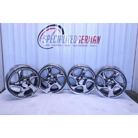 Porsche 911 993 996 Wheel Set Chrome 18 X 10 18 X 8 Techno Twist Rim Hollow OEM