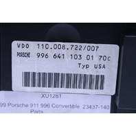 1999 Porsche 911 996 Speedometer Instrument Cluster Black Face OEM