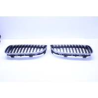2009-2011 BMW 328i 335i Upper Bumper Grille Left Right Pair - 51137201967 OEM